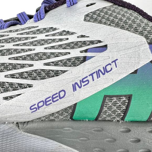Hoka One Speed Instinct Trail Running Shoe Women 10.5 B Grey/Purple Sneaker NEW! - Picture 9 of 14